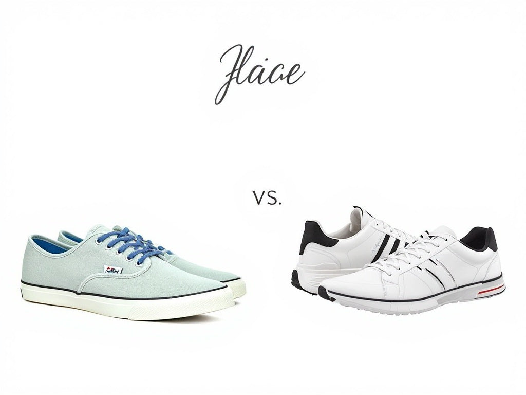 Comparison of canvas shoes and sneakers showcasing their unique features and styles, with canvas shoes appearing lightweight and casual, and sneakers looking modern and sporty against neutral background.