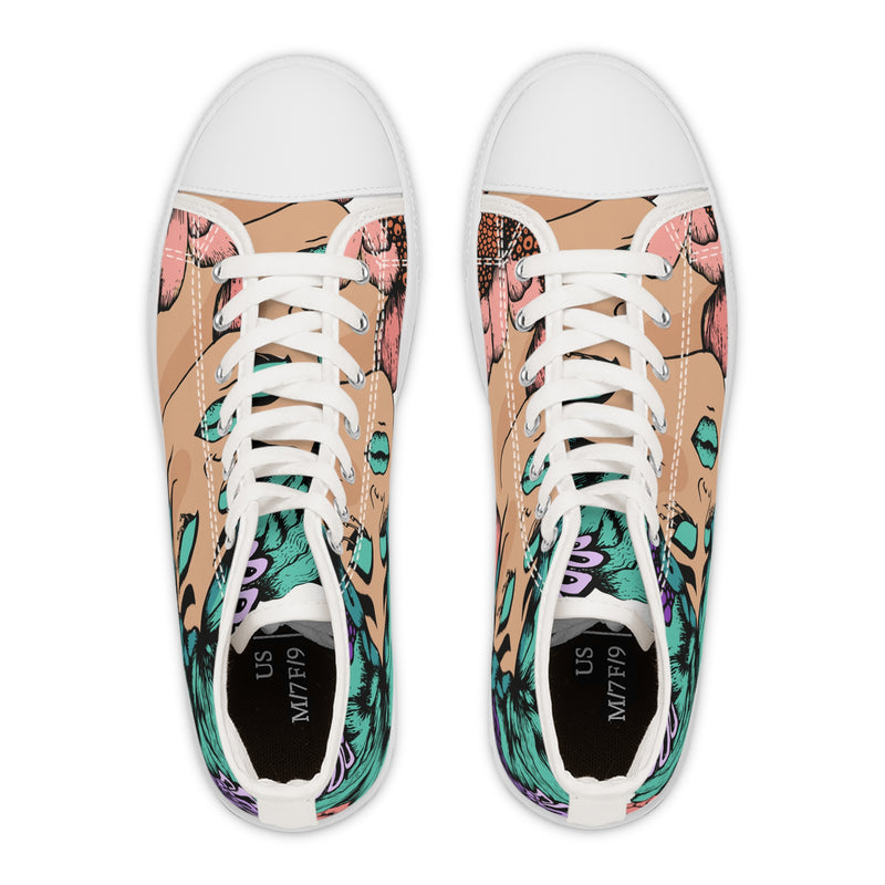 Splendente Abstract Canvas Shoes - Angled View Showing Overall Design