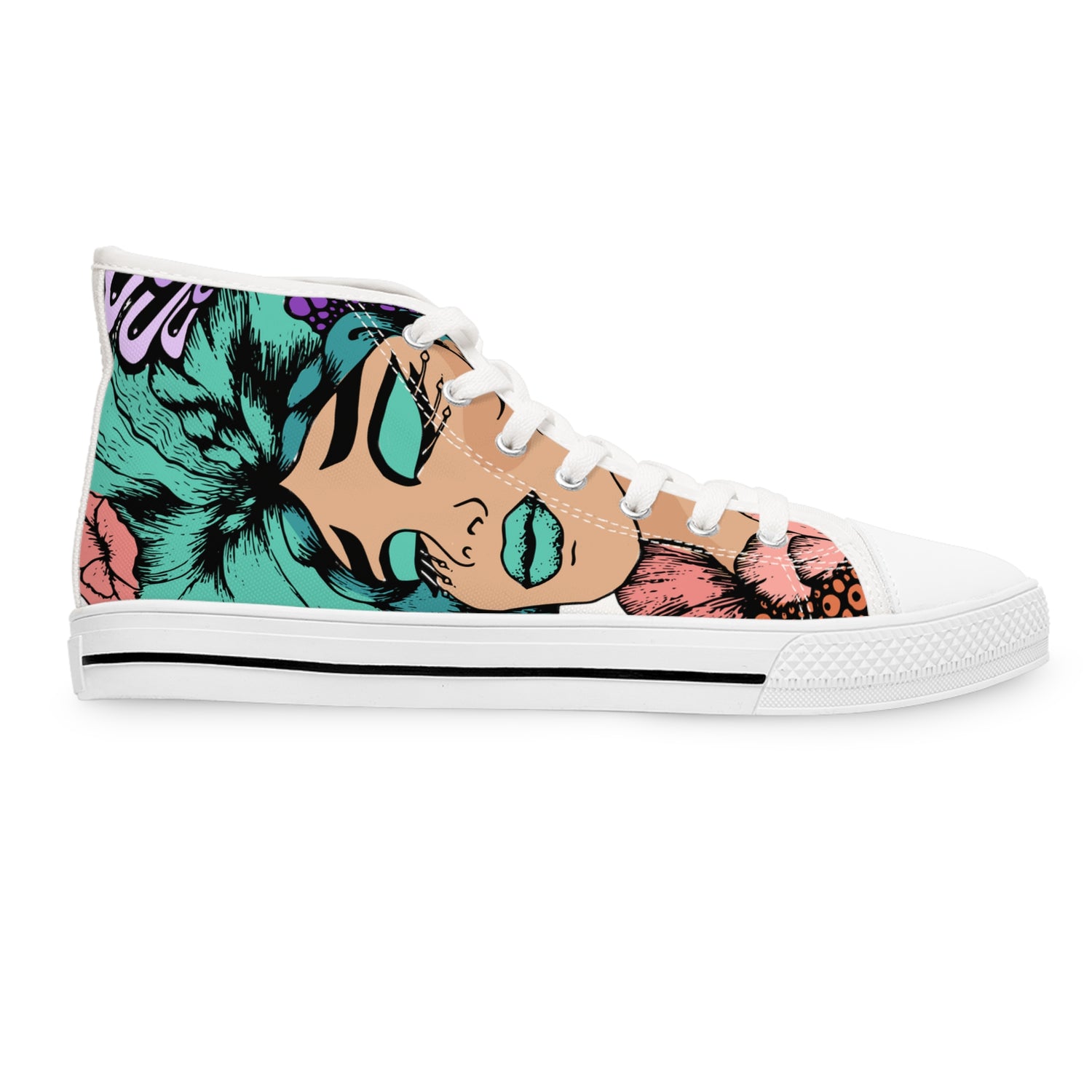 Splendente Abstract Canvas Shoes - Right Side View Showing Pattern Detail